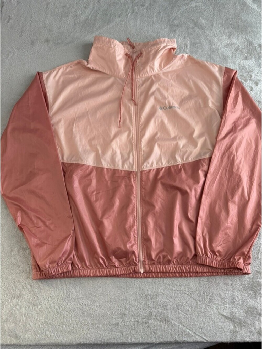 Columbia Womens Flash Forward Windbreaker Jacket Lightweight Size XL Pink Peach